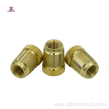 Copper nut copper insert embedded cold knurled nut